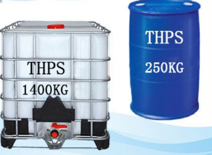 Un buen precio. CAS 55566-30-8 Tetrakis (hidroximetilo) sulfato de fosfonio 75% (THPS 75%) biocida y retardante de llama en línea